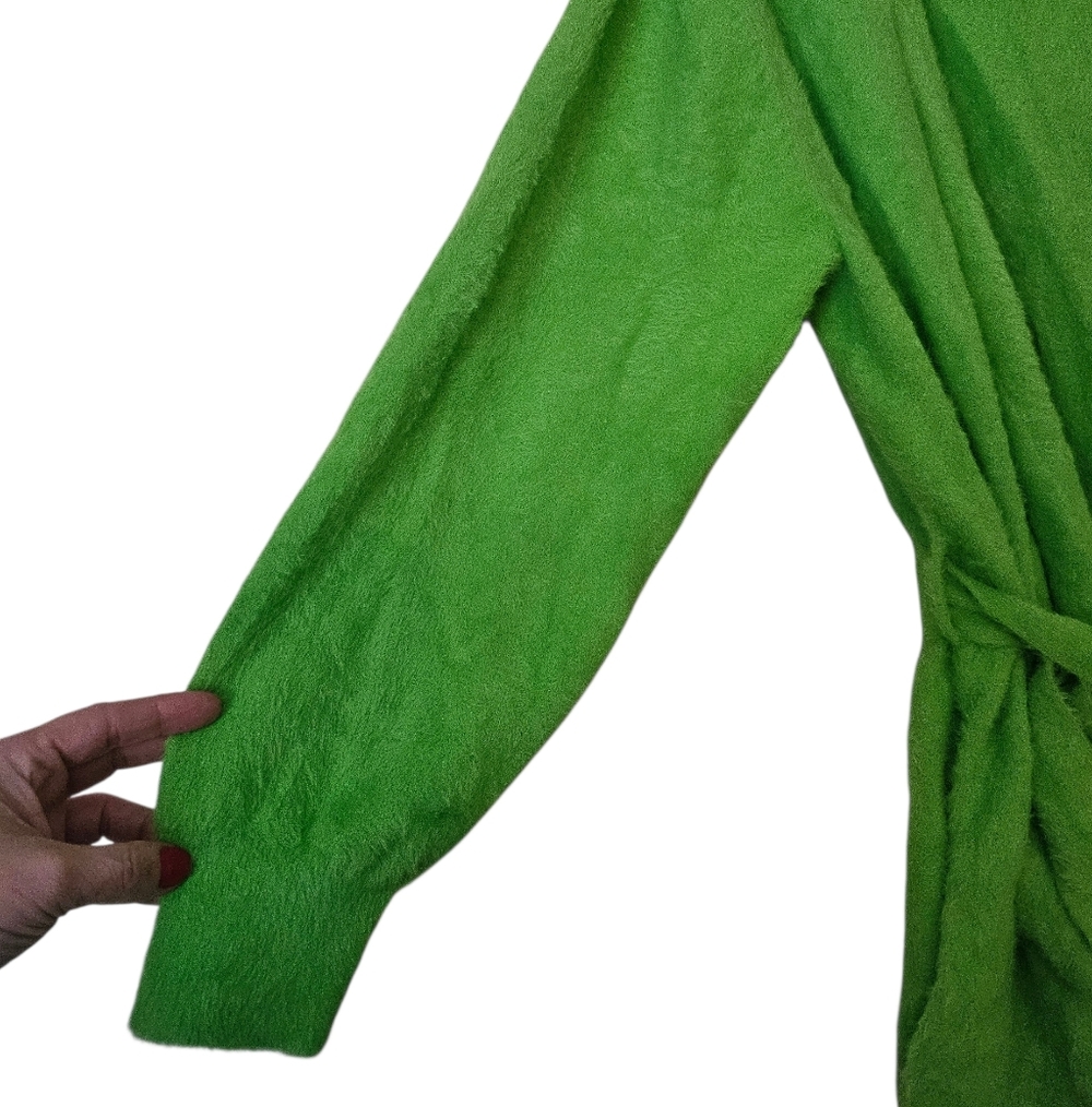 NWT Savage X Fenty Fluff It Up Loungewear Cozy Robe, Kelly Green Size XL/1X - Picture 6 of 10